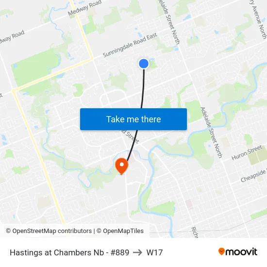 Hastings at Chambers Nb - #889 to W17 map
