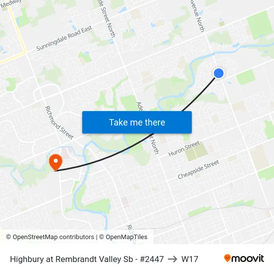 Highbury at Rembrandt Valley Sb - #2447 to W17 map