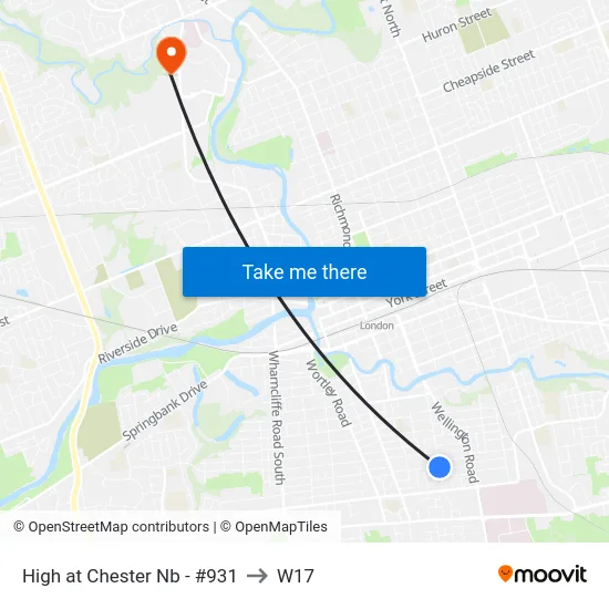 High at Chester Nb - #931 to W17 map