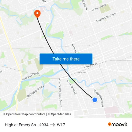 High at Emery Sb - #934 to W17 map