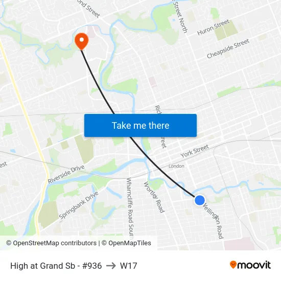 High at Grand Sb - #936 to W17 map