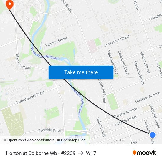 Horton at Colborne Wb - #2239 to W17 map