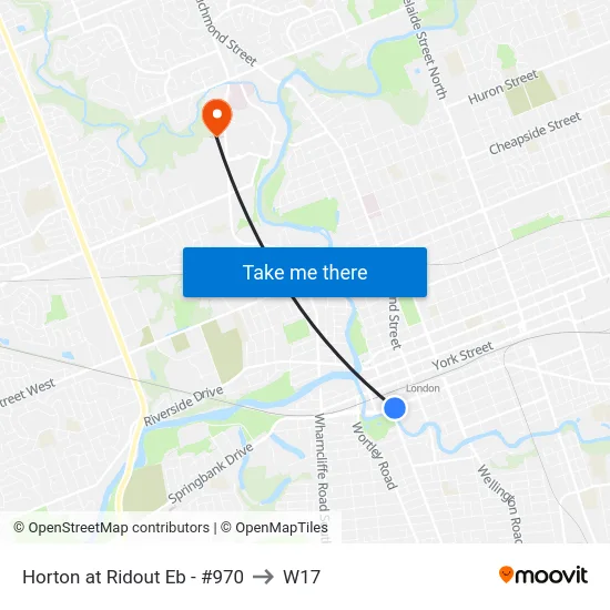 Horton at Ridout Eb - #970 to W17 map