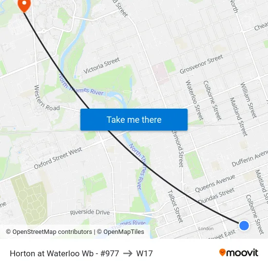 Horton at Waterloo Wb - #977 to W17 map