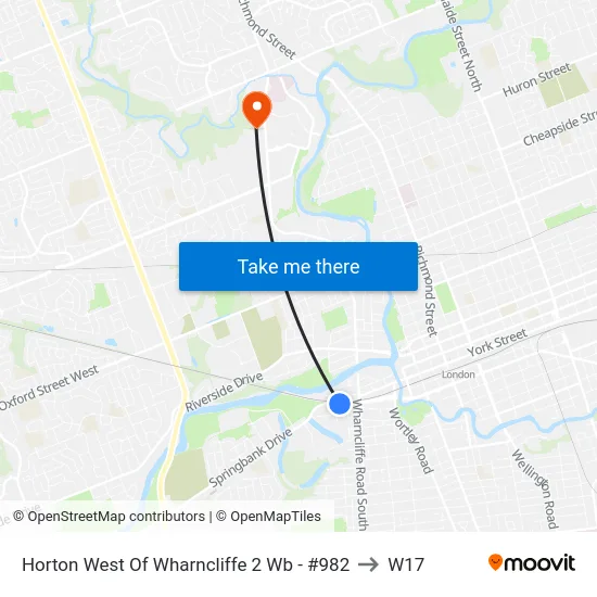 Horton West Of Wharncliffe 2 Wb - #982 to W17 map