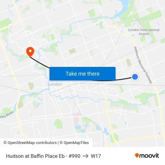 Hudson at Baffin Place Eb - #990 to W17 map