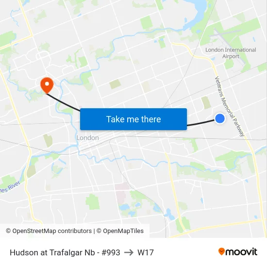 Hudson at Trafalgar Nb - #993 to W17 map