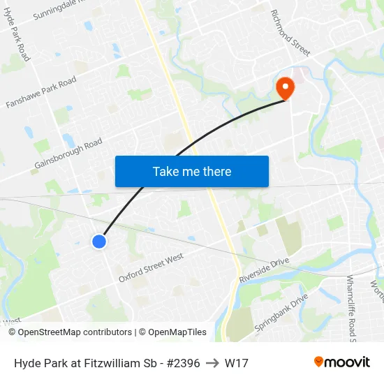 Hyde Park at Fitzwilliam Sb - #2396 to W17 map