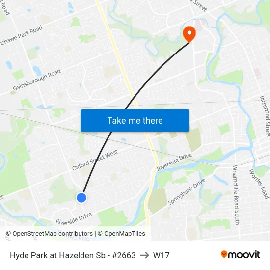 Hyde Park at Hazelden Sb - #2663 to W17 map