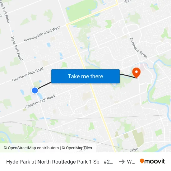 Hyde Park at North Routledge Park 1 Sb - #2686 to W17 map