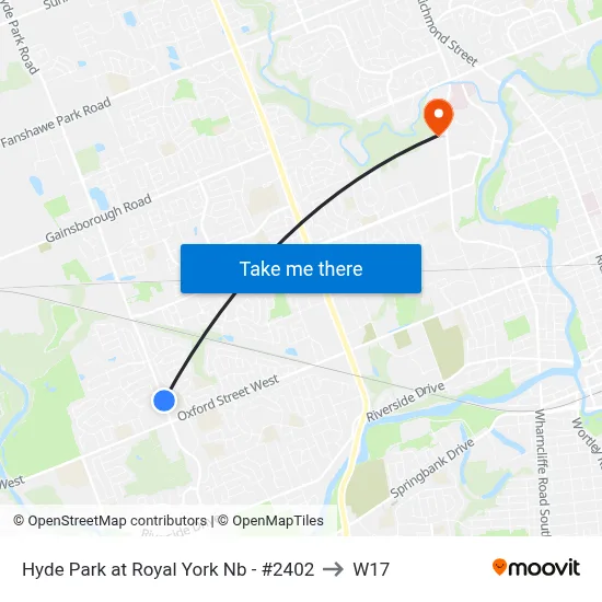 Hyde Park at Royal York Nb - #2402 to W17 map