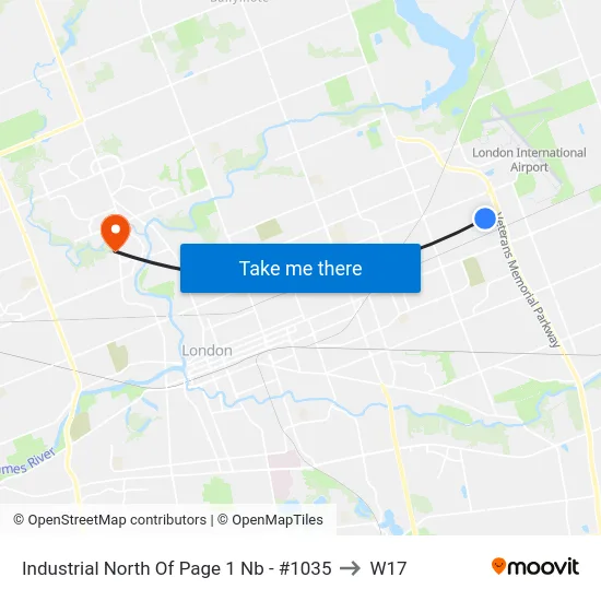 Industrial North Of Page 1 Nb - #1035 to W17 map