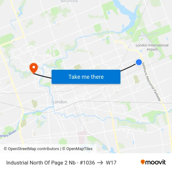 Industrial North Of Page 2 Nb - #1036 to W17 map