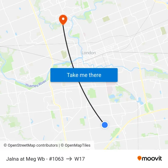 Jalna at Meg Wb - #1063 to W17 map