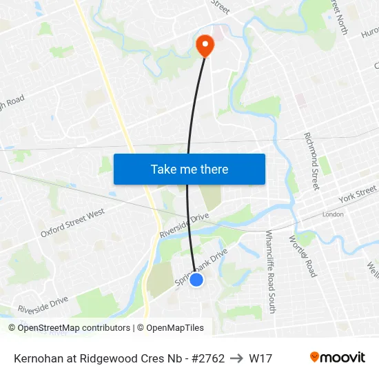 Kernohan at Ridgewood Cres Nb - #2762 to W17 map
