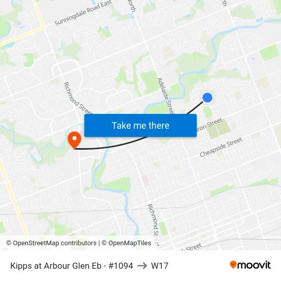 Kipps at Arbour Glen Eb - #1094 to W17 map