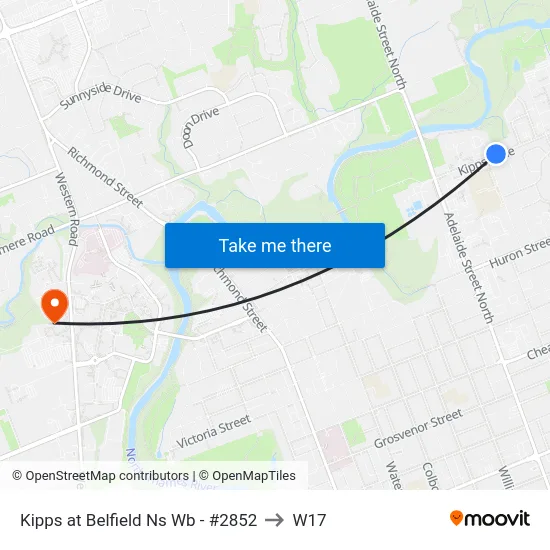 Kipps at Belfield Ns Wb - #2852 to W17 map