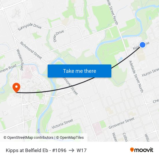 Kipps at Belfield Eb - #1096 to W17 map