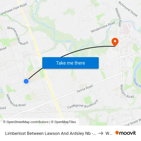 Limberlost Between Lawson And Ardsley Nb - #1120 to W17 map