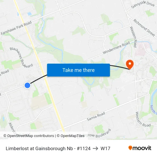Limberlost at Gainsborough Nb - #1124 to W17 map