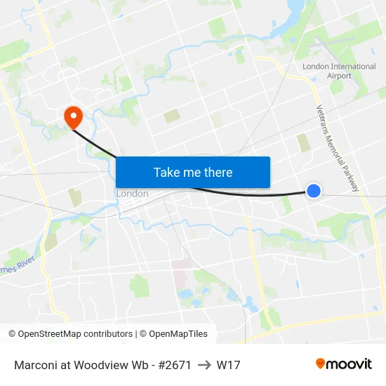 Marconi at Woodview Wb - #2671 to W17 map