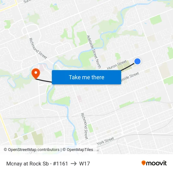 Mcnay at Rock Sb - #1161 to W17 map