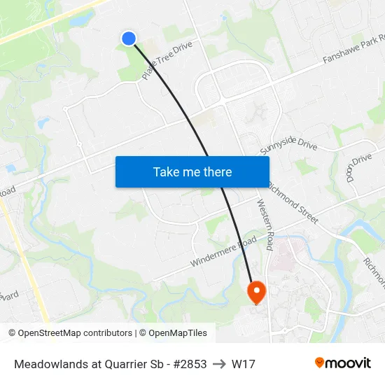 Meadowlands at Quarrier Sb - #2853 to W17 map