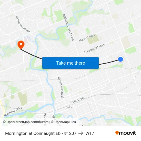Mornington at Connaught Eb - #1207 to W17 map