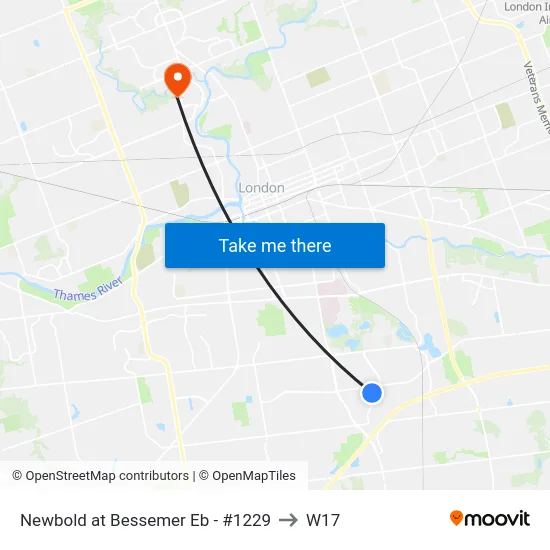 Newbold at Bessemer Eb - #1229 to W17 map
