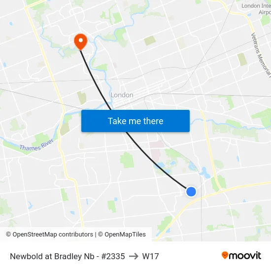 Newbold at Bradley Nb - #2335 to W17 map