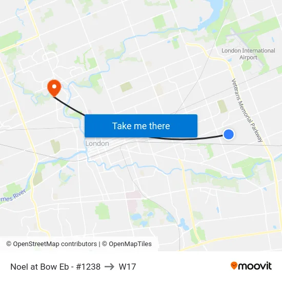 Noel at Bow Eb - #1238 to W17 map
