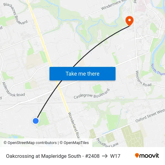 Oakcrossing at Mapleridge South - #2408 to W17 map