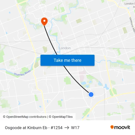 Osgoode at Kinburn Eb - #1254 to W17 map