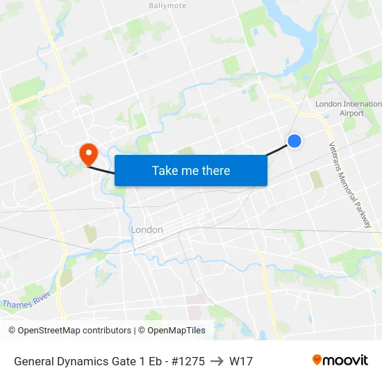 General Dynamics Gate 1 Eb - #1275 to W17 map