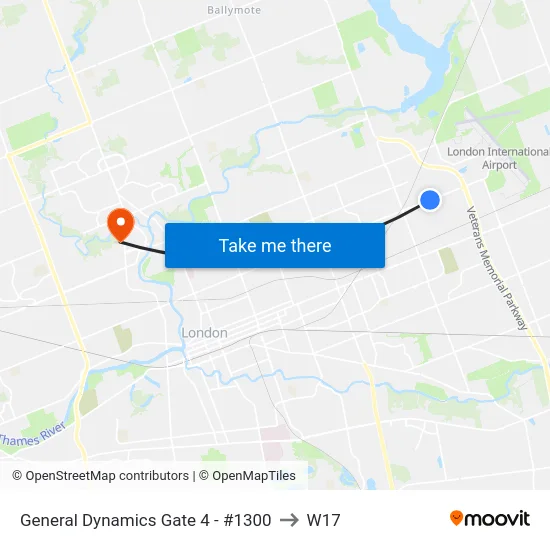 General Dynamics Gate 4 - #1300 to W17 map