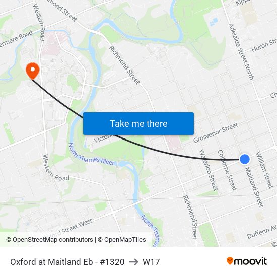 Oxford at Maitland Eb - #1320 to W17 map