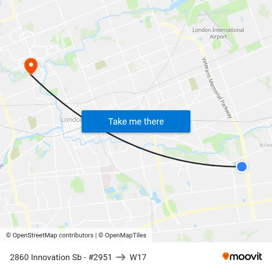 2860 Innovation Sb - #2951 to W17 map