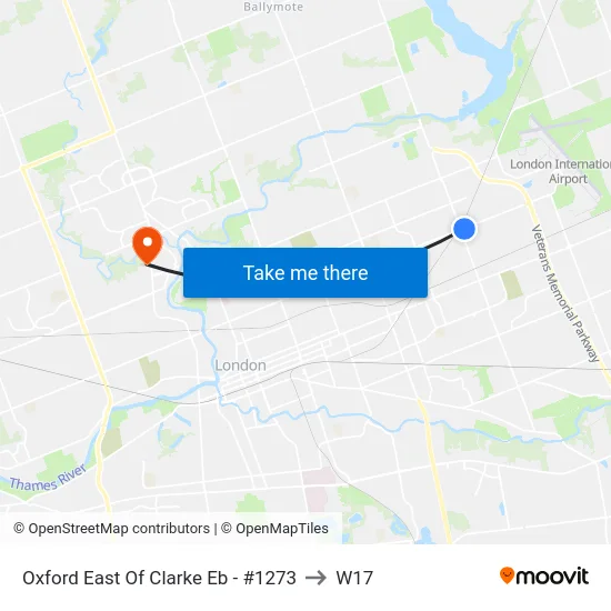 Oxford East Of Clarke Eb - #1273 to W17 map