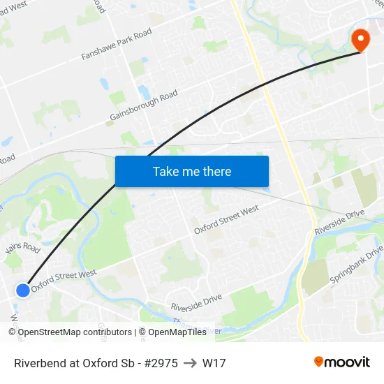 Riverbend at Oxford Sb - #2975 to W17 map