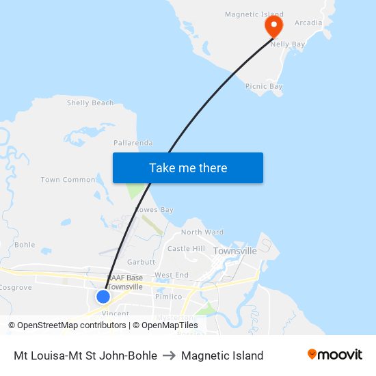 Mt Louisa-Mt St John-Bohle to Magnetic Island map