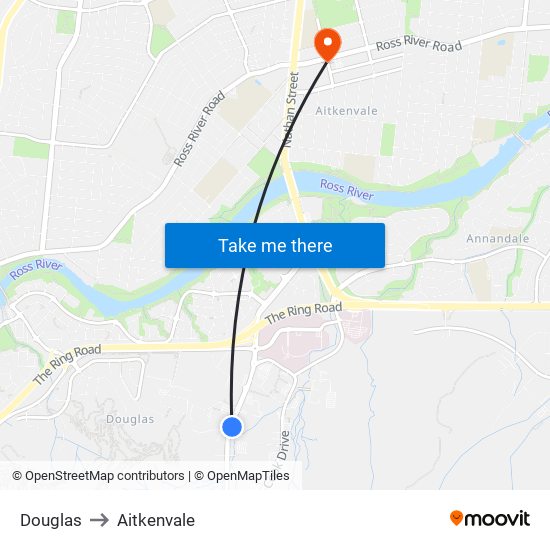 Douglas to Aitkenvale map