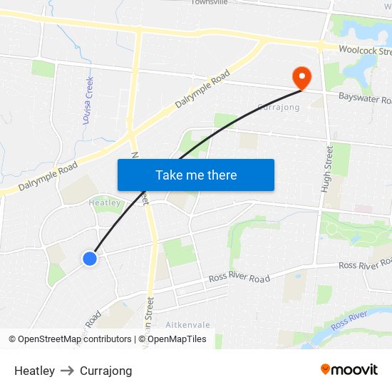 Heatley to Currajong map