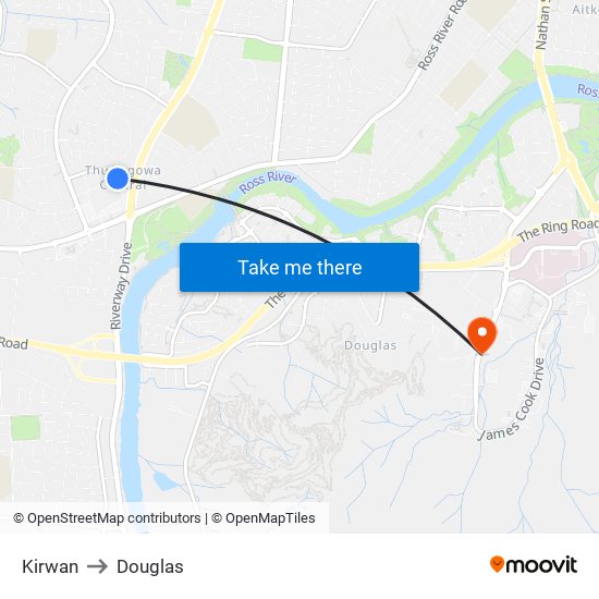 Kirwan to Douglas map