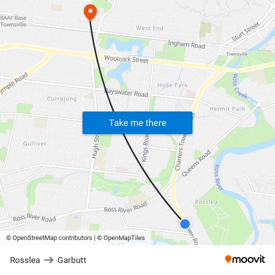 Rosslea to Garbutt map