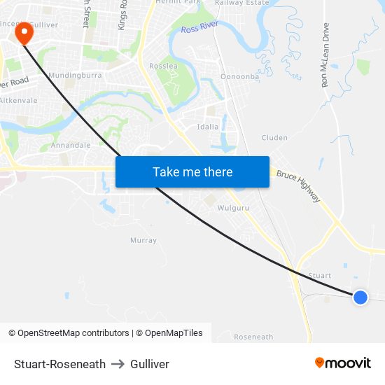 Stuart-Roseneath to Gulliver map