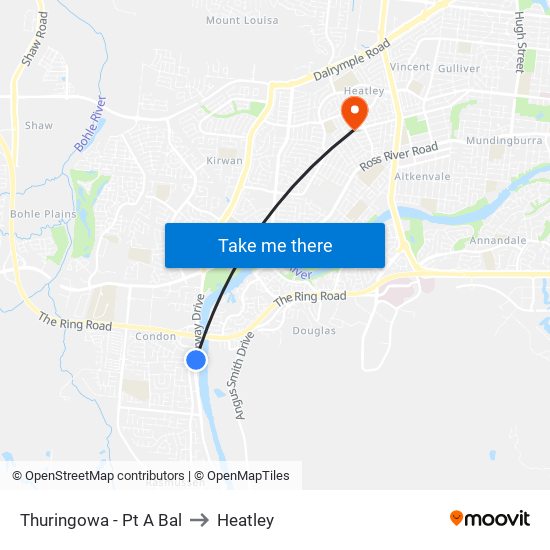 Thuringowa - Pt A Bal to Heatley map