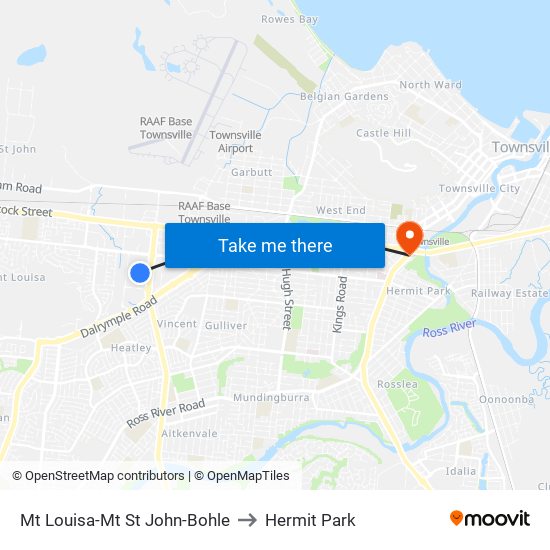 Mt Louisa-Mt St John-Bohle to Hermit Park map