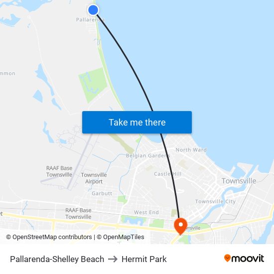 Pallarenda-Shelley Beach to Hermit Park map