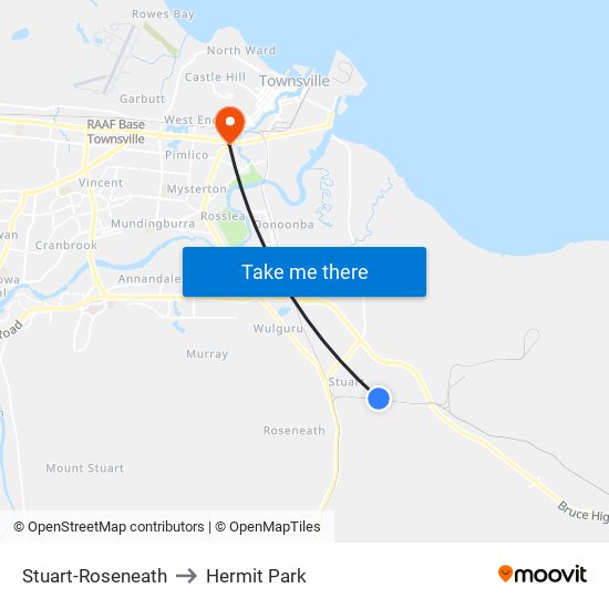 Stuart-Roseneath to Hermit Park map