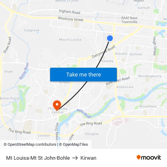 Mt Louisa-Mt St John-Bohle to Kirwan map